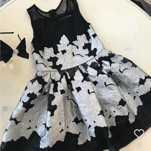 Elegant Black and White Kids Dress